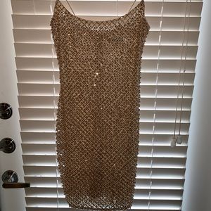 DROP A GLINT EMBELLISHED MINI DRESS